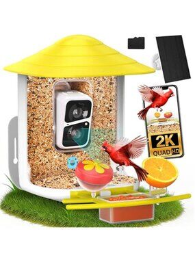 New TUC Bird Feeder with Camera 2K HD Live with 32GB Card Auto Detect